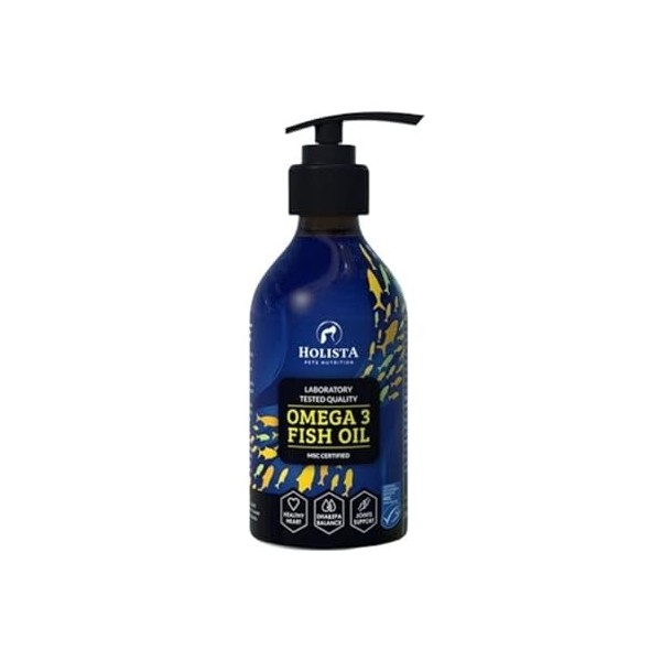 Holista Animaux de compagnie Omega 3 Fish Oil Huile de Poissons Sauvages 250ml