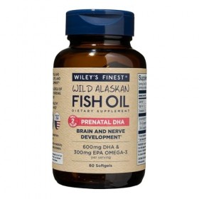 Wileys Finest: Alaska-Wildfischöl, Pränatal DHA 600 mg - 60 Fisch-Softgels