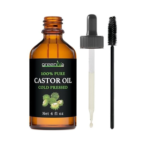 100% Pure Castor Oil - Cold Pressed - Hexane Free