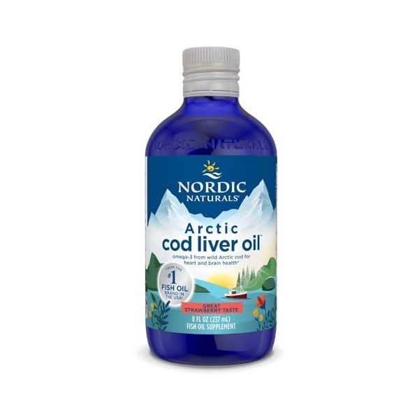 Arctic Cod Liver Oil, Great Strawberry Taste, 8 fl oz 237 ml - Nordic Naturals