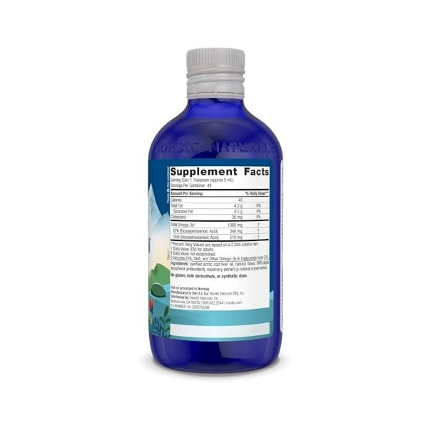 Arctic Cod Liver Oil, Great Strawberry Taste, 8 fl oz 237 ml - Nordic Naturals