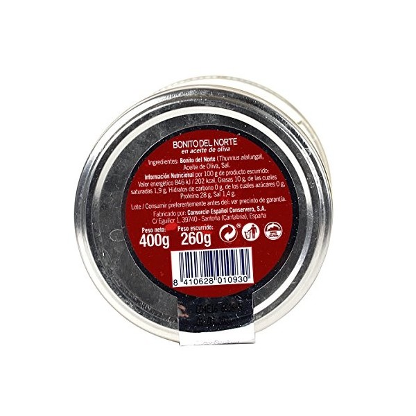 CONSORCIO GLASS X1 400G FISH OLIVE OIL