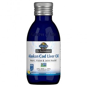 Garden of Life Dr. Formulated Alaskan Cod Liver Oil, Lemon - 200 ml. Huiles de poisson