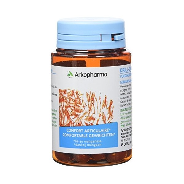 Arkgélules Huile de Krill Boîte de 45 Gélules Huiles de poisson