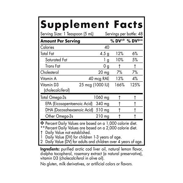 Arctic Cod Liver Oil, 1060mg Strawberry - 237 ml.