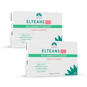 ELTEANS AD Lot de 2X60 Capsules | Pour Nourrir Et Apaiser Les Peaux Sensibles Et Exigeantes | Composé d’Ingrédients d’Origine