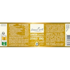 Oméga 3 6 9 Essence Pure | Huile de Poisson, Bourrache & Lin | Acides Gras Essentiels | Contrôles de Sécurité et Pureté Stric