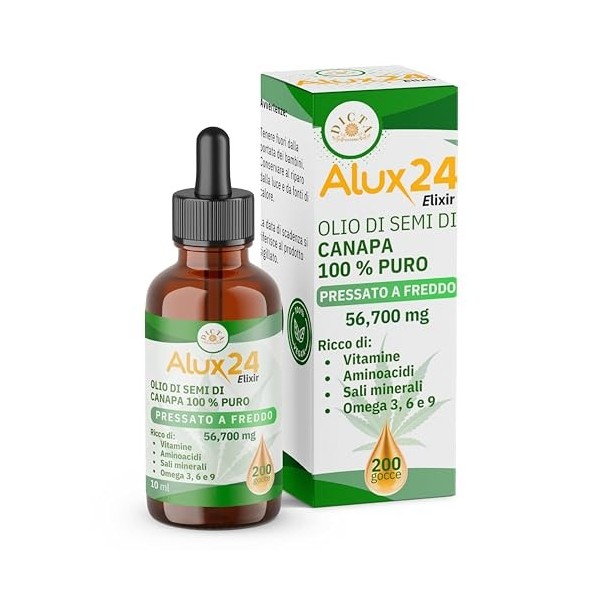 DICTA PHARMA Huile de chanvre pour les douleurs articulaires 10 ml 2 200 mg - Gouttes de chanvre 100 % pure sativa riche en v