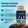 Oméga 3 DHA EPA 1334mg – Huile de Poisson Haute Concentration 80% – 120 Gélules – Cœur, Cerveau, Vision – Certifié Friend o