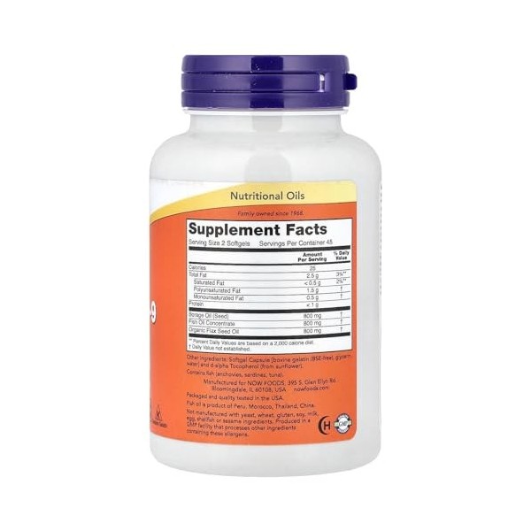 NOW Foods Super Omega 3-6-9, 1200mg - 90 softgels