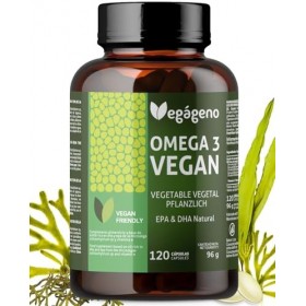 OMEGA 3 VEGAN - Huile dalgues 2000MG dorigine végétale. Haute concentration de 600 mg de DHA et 300 mg dEPA par dose quoti