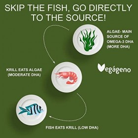 OMEGA 3 VEGAN - Huile dalgues 2000MG dorigine végétale. Haute concentration de 600 mg de DHA et 300 mg dEPA par dose quoti