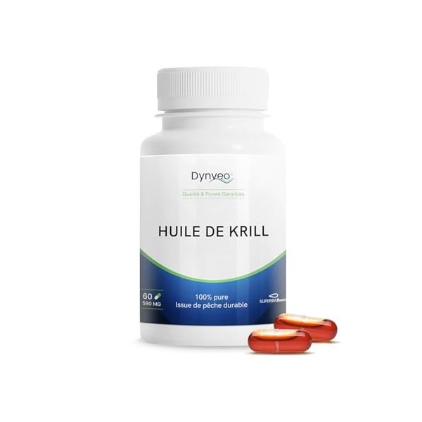 Huile de Krill Pure Superba Boost™ 590mg - Oméga-3 Phospholipidiques & Astaxanthine - Soutien Cœur, Cerveau & Vision - Pêche ...