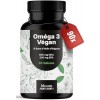 Omega 3 Vegan Huile d’Algues - 90 Gélules - Omega 3 Algues avec 600 mg DHA & 300 mg EPA par dose journalière - Vegan - Produi...
