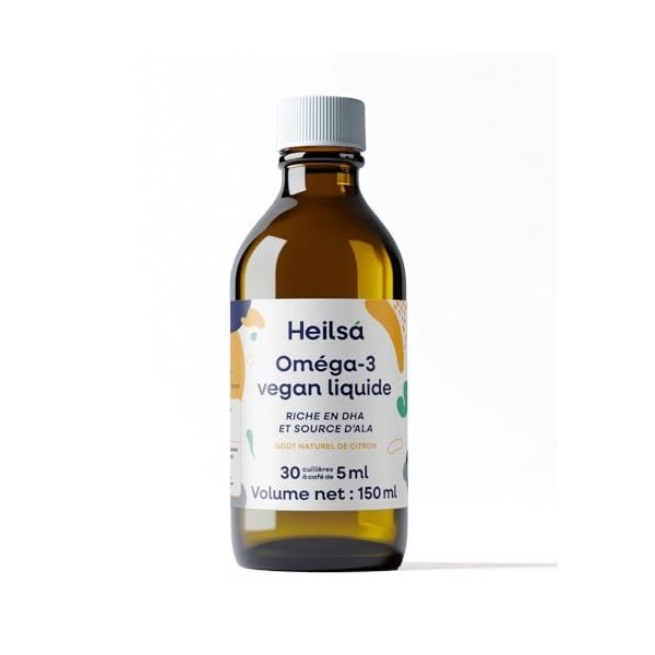 Oméga3 végan vision et fonction cérébrales 150 ml Heilsa