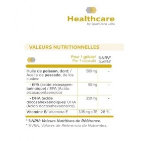 Oméga 3 DHA 250 mg + 50 mg EPA | 60 Gélules TG Haute Absorption | Soutien Cerveau Vision Cœur | Certifié IFOS 5 Étoiles | Vit