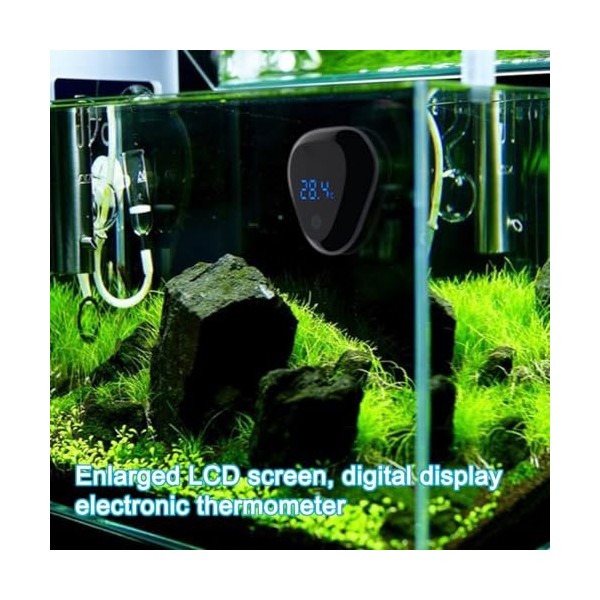 Thermomètre pour Aquarium – Composants électroniques PP 2.05x1.93in | Affichage numérique Poissons | Moniteur de Température 