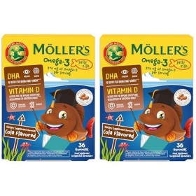 Moller’s ® | Omega 3 Pour Enfants | Huile de Poisson Omega 3 Avec DHA et EPA, Sans Gluten, Lactose ni Sucre Ajouté, et Facile...
