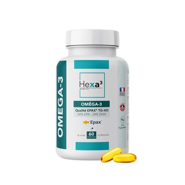 Hexa3-60 Gélules Oméga-3 EPAX 5, unité Oméga-3