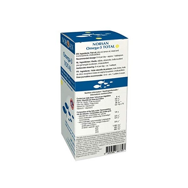 Norsan Omega-3 Total Citron 2000mg Huile de Poisson 200ml