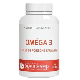 Laboratoire Beauchamp - Complément alimentaire OMEGA 3-100 gélules - Bon fonctionnement cardiaque et cérébral - Vision - Déve...