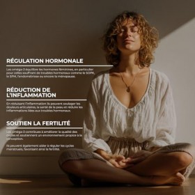 Oméga-3 – Complément Alimentaire Naturel – Soutien Hormonal, Fertilité, Immunité & Confort Féminin – 60 Gélules Végétales
