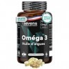 Omega 3 Vegan Huile dAlgue Omegatex® - 1000 mg DHA + Vitamine E - Haute Concentration - Omega-3 pour cerveau, vision et cœur
