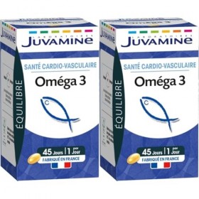 JUVAMINE - Oméga 3 - Santé Cardio-Vasculaire - Contribue à une Fonction Cardiaque Normale - 45 Capsules pour un Programme de ...