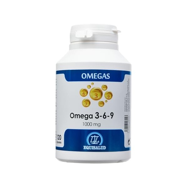 EQUISALUD OMEGA 3-6-9 120perlas – supplément complet conçu pour la routine de tous les jours, favorise le bien-être lorsqu’il