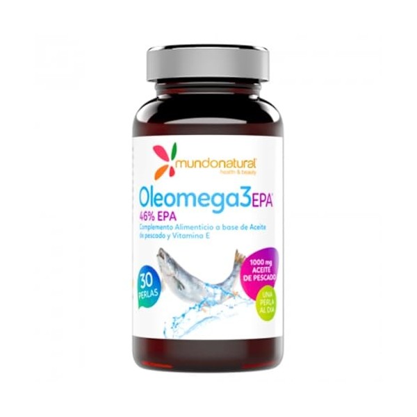 MUNDONATURAL OLEOMEGA 3 EPA 46% 30perlas – convient à ceux qui recherchent un produit fiable au quotidien, produit spécialisé