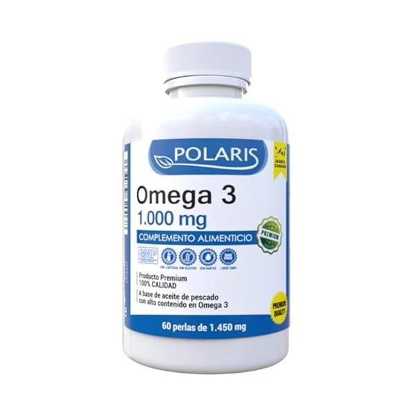 OMEGA 3 1000mg. 60perlas – soutient un mode de vie actif en cas d’usage régulier, complément alimentaire pour une utilisation