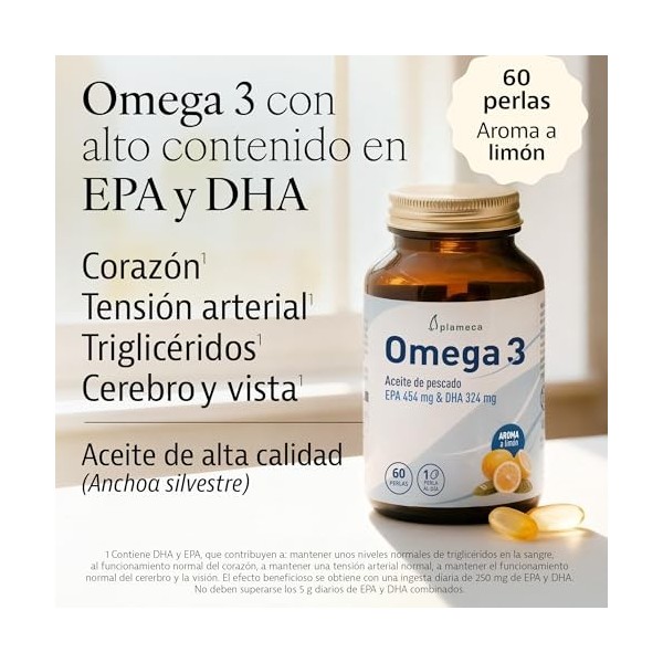 OMEGA 3 60cap. – complément alimentaire pour une utilisation quotidienne, boîte de 60 gélules, favorise le bien-être lorsqu’i...