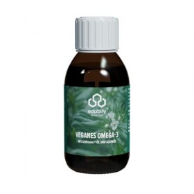 edubily Oméga 3 végétalien à base dhuile dAhiflower, dhuile dalgues et dhuile de lin - Source végétalienne DHA et ALA - 