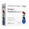 Oméga-3 et Vitamine D3 4000 UI, 35% EPA et 25% DHA – Vitamines pour la santé du cœur, du cerveau et de la vision | Oméga-3 EP