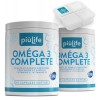Omega 3 IFOS 5 étoiles Certifié Avec Vitamine D3 2000 UI Et E PiùLife, 480 Softgels, Huile De Poisson Omega 3 DHA EPA 2000 mg...