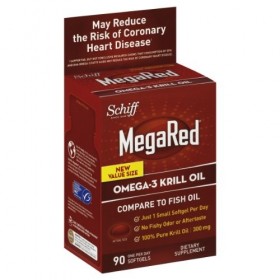 MegaRed Omega 3 Krill Oil 300mg Supplement, 90 Count Pack of 3 90 ct ea by Megared