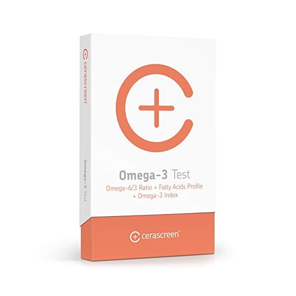 Kit de test doméga-3 par CERASCREEN - déterminer le taux doméga 3 et doméga 6 par analyse à domicile I Laboratoire Certifi