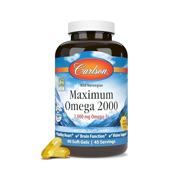 Carlson Labs - Maximum Omega 2000-90 Gélules Oméga-3
