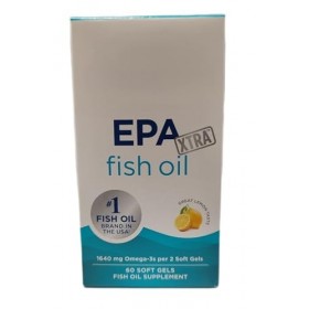 NordicOmega XtraEPA Huile de poisson, excellent goût de citron, 1640 mg, 60 gélules molles