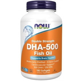 Dbl Strength DHA 500 Huile de poisson 180 gels souples