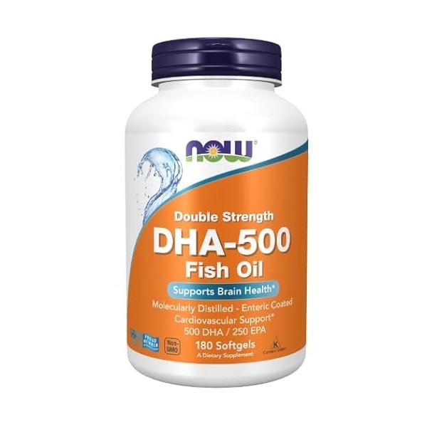 Dbl Strength DHA 500 Huile de poisson 180 gels souples