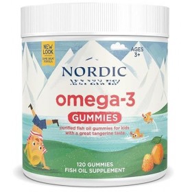 Nordics Omega-3 Gummies, goût mandarine, 120 bonbons gélifiés