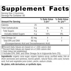 Nordics Omega-3 Gummies, goût mandarine, 120 bonbons gélifiés