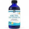 Nordic Naturals, Arctic Cod Liver Oil, 1060mg dOméga-3 dHuile de Foie de Morue, avec EPA et DHA, Goût Orange, 237ml, Testé 