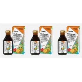 Calcium liquide Saludynam, formule magnésium, zinc et vitamine D, sans gluten, sans lactose, 3 x 250 ml, lot de 3, 750 ml au 