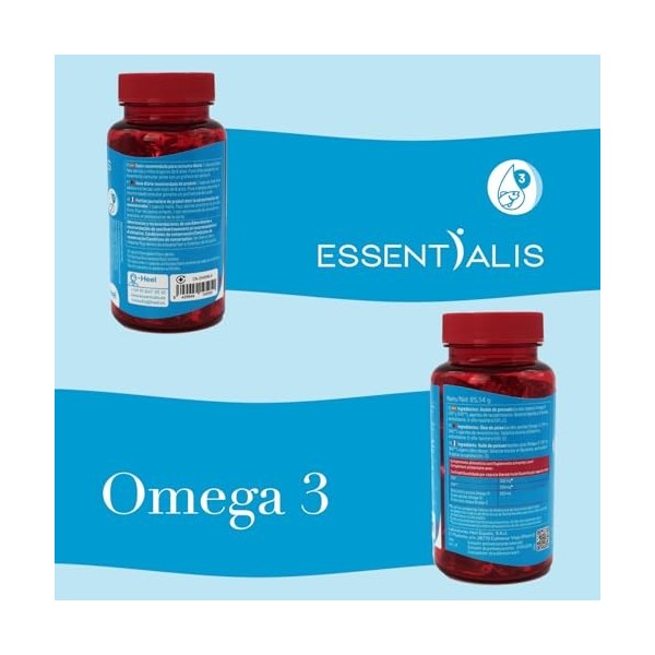 HEEL ESSENTIALIS OMEGA 3 60 cap. – complément spécialisé pour soutenir l’organisme, boîte de 60 gélules, favorise le bien-êtr