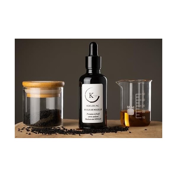 Générique Huile de Nigelle de Senlis, Pure et naturelle 100% végétale, antiinflammatoire et régénérante, 50