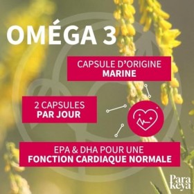 Parakeya - Oméga 3-60 gélules - Apport en acides gras essentiels EPA & DHA - Complément alimentaire Oméga-3