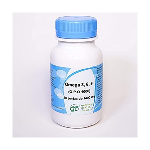 GHF OMEGA 3-6-9 OPO 1000mg. 50perlas – soutient un mode de vie actif en cas d’usage régulier, complément alimentaire pour une
