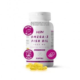 Huile de Poisson Oméga 3 de HSN |1000mg par Softgel |18% EPA Acide Éicosapentaénoïque EPA et 12% DHA Acide Docosahexaénoïq Om...